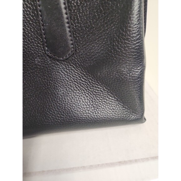 Michael Kors "Marilyn" Black Pebbled Leather Tote Bag - Picture 3 of 12